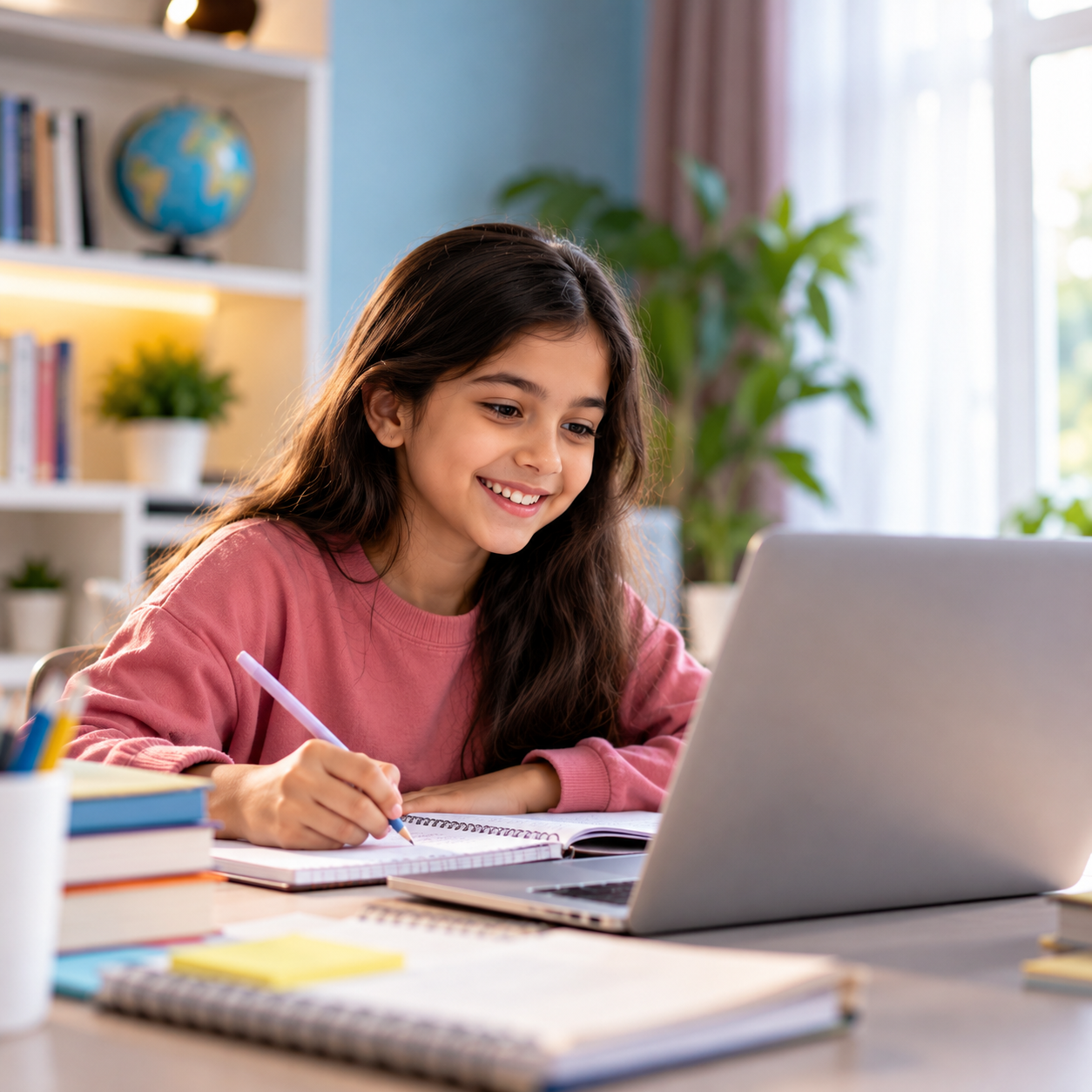 Students learning with academic tutoring
