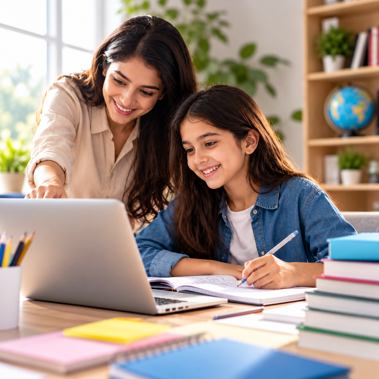 Students learning with tutor in Australia
